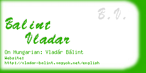 balint vladar business card