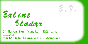 balint vladar business card